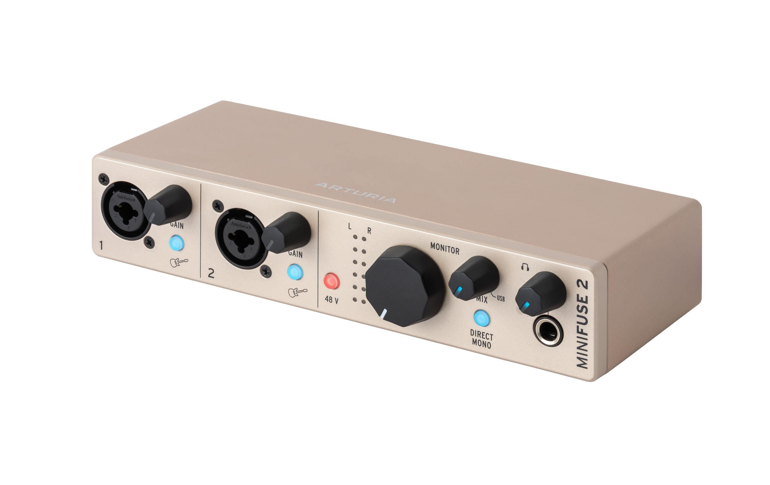 Audio Interface MiniFuse 2 Champagne<br>Vielseitiges 2-Ein- / 2-Ausgangskanal Audio-Interface