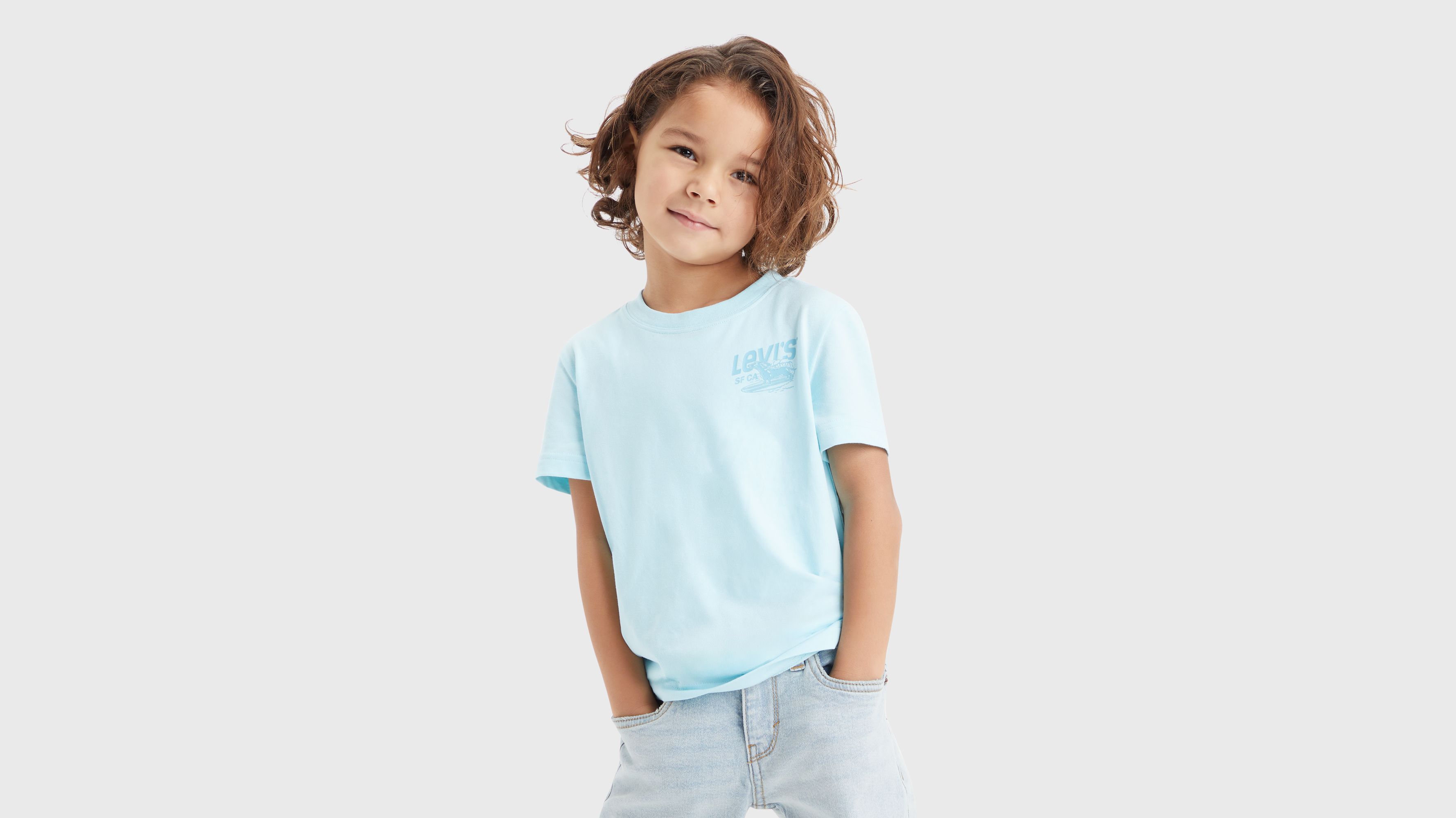 Enfant t-shirt Surfing Dachshund - Clearwater - Bleu
