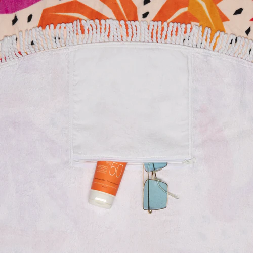 Serviette ronde Pink Sands rose