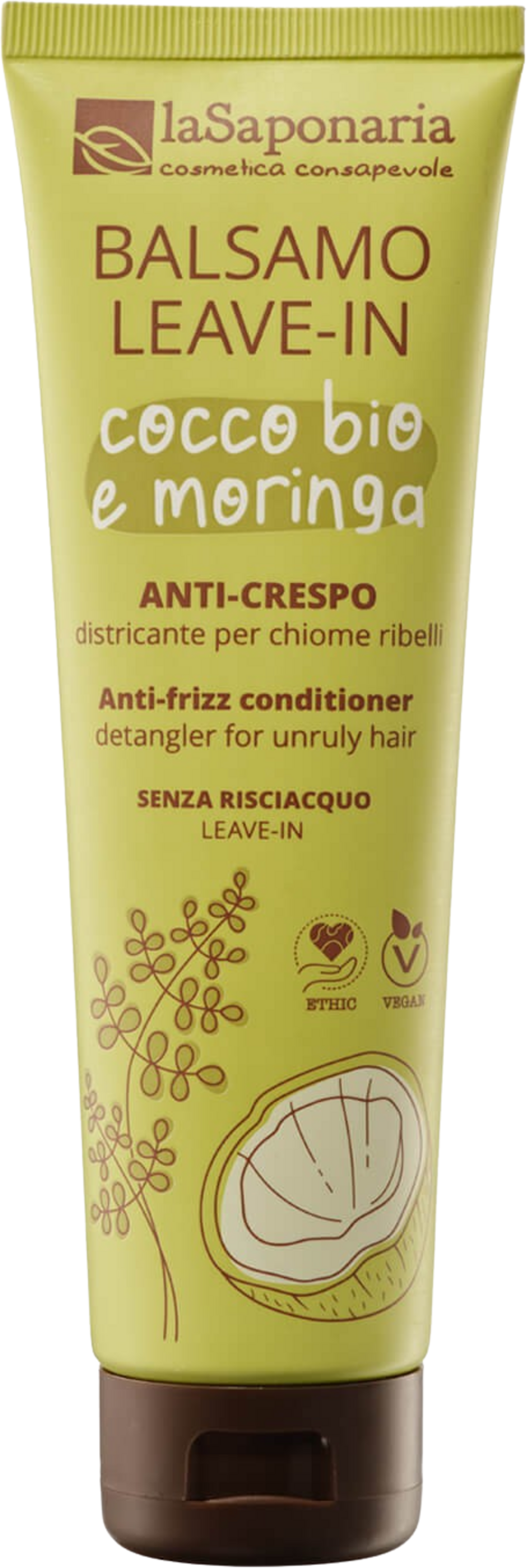 La Saponaria  Anti-Frizz Spülung Kokos & Moringa, 150 ml