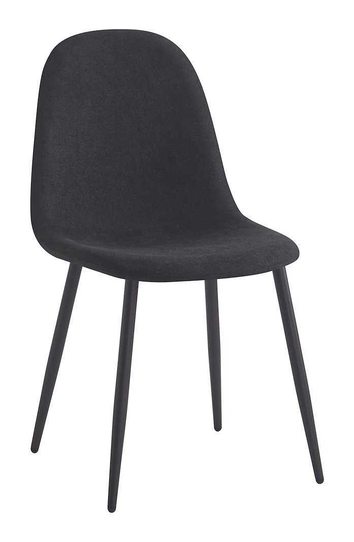 Venus spisestol Tekstil Lino 19 Black med sortlakkert matell