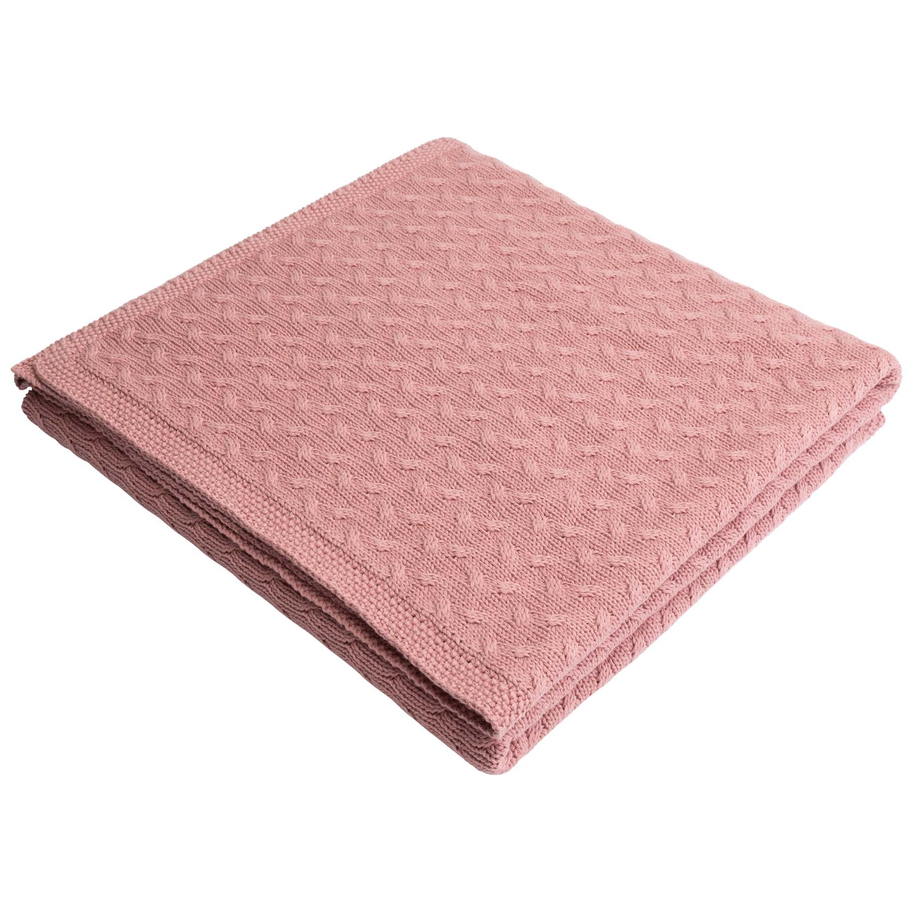 Prénatal ledikantdeken kabel roze