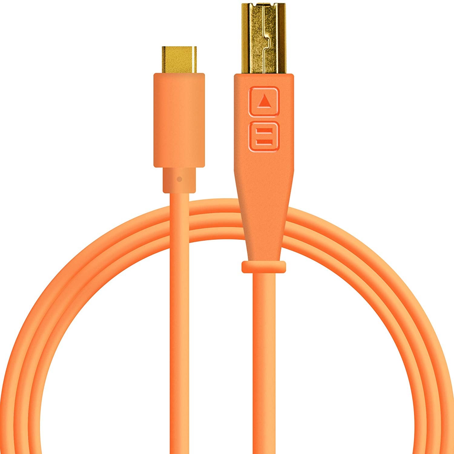 DJ TechTools USB-B to USB-C kabel 1.5 meter oranje