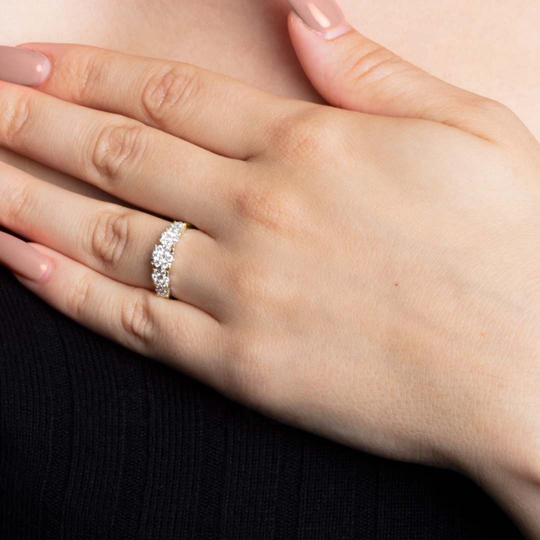 Verlobungsring 750/18 K Gelbgold mit Diamanten 0.50 ct H/si by CHRISTIAN