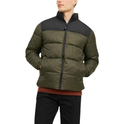 Jack & Jones - JJETOBY PUFFER HOOD SN Verde