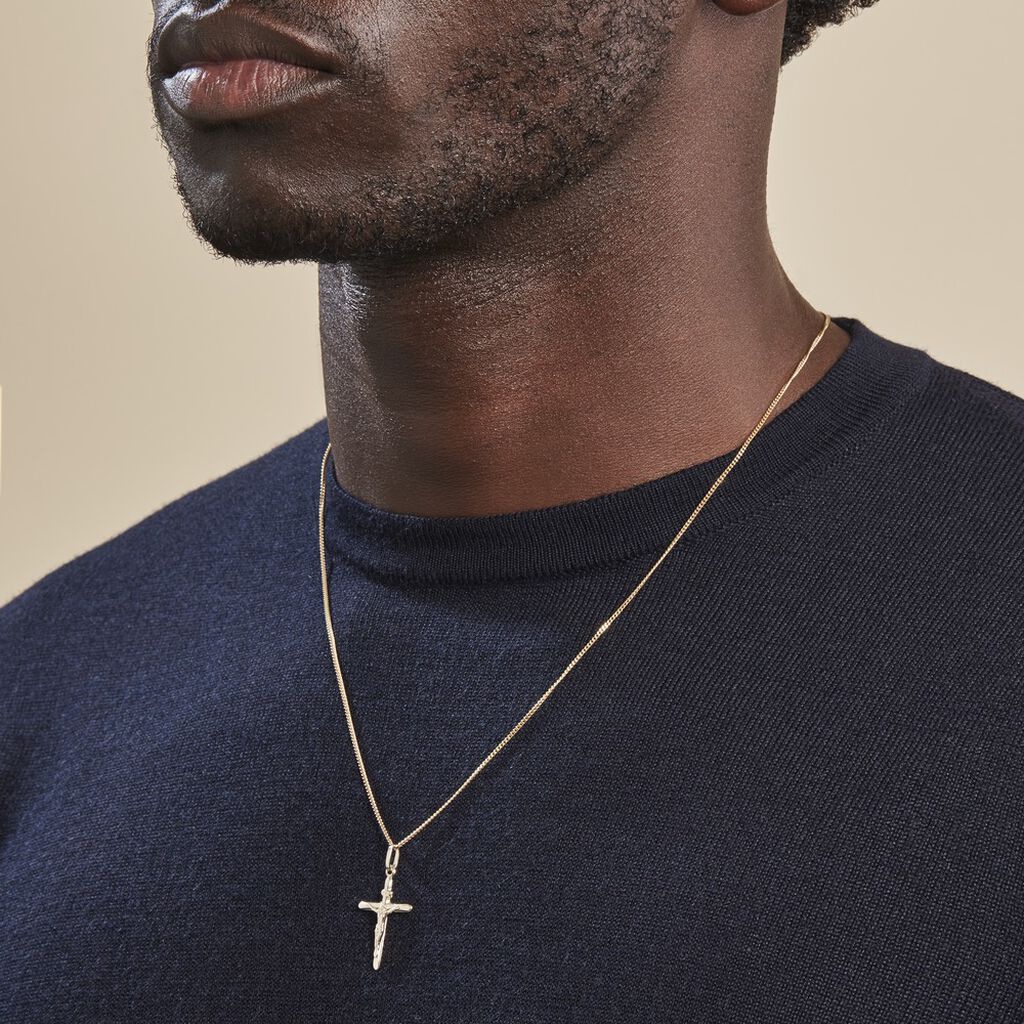 Pendentif Damian Croix Or Jaune