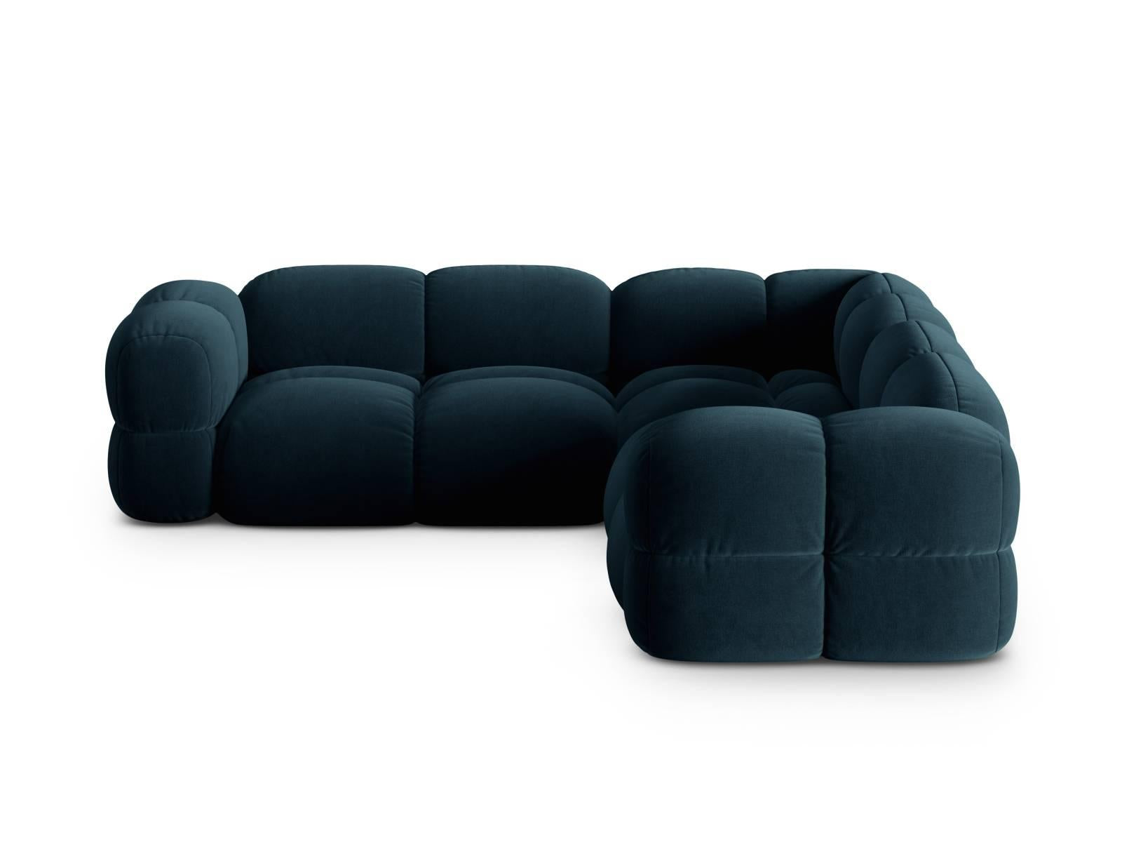 Cosmopolitan Design Loretto Hoekbank Symmetrisch - Velvet - Donker Turquoise