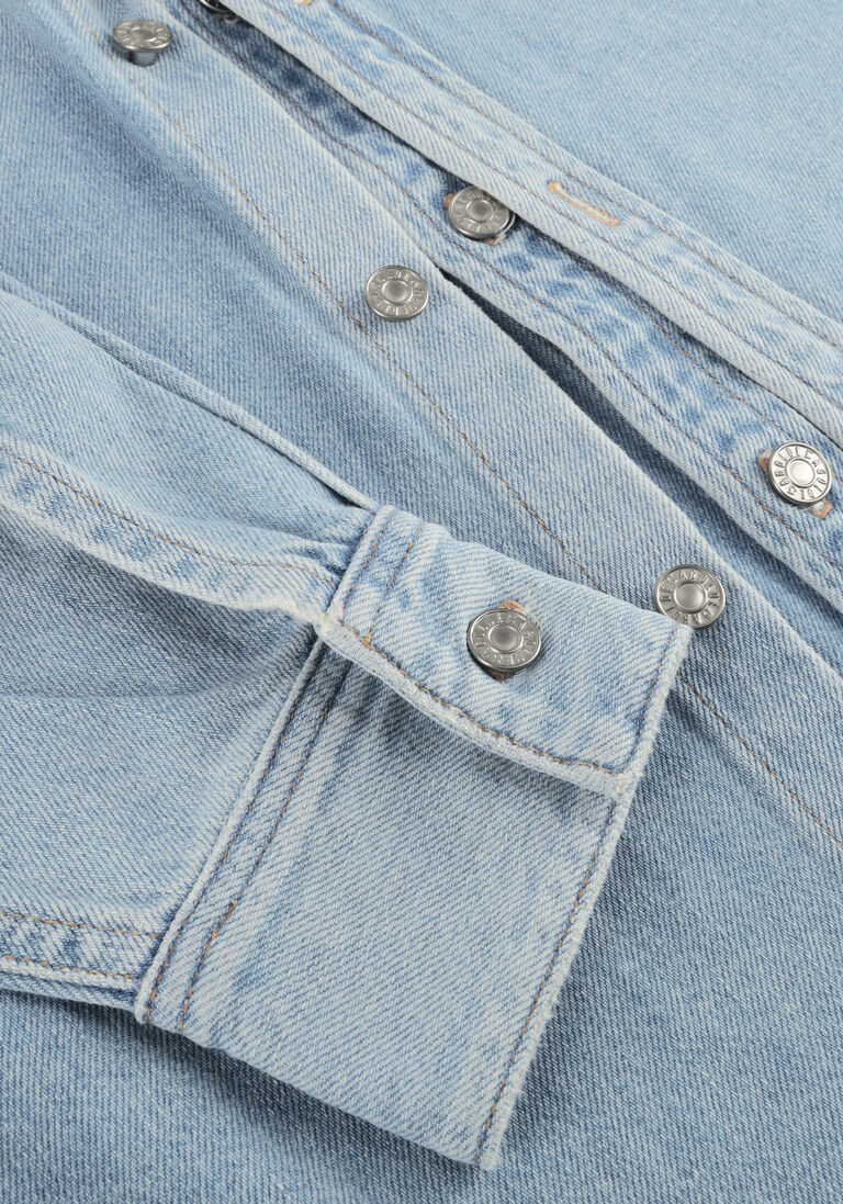 lichtblauwe agolde blouses amryn shirt in edition