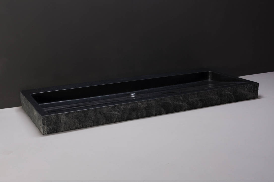 Forzalaqua Palermo wastafel 120x50cm zonder kraangat graniet gekapt