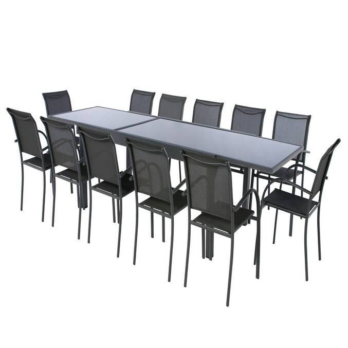 Table de jardin extensible PIAZZA Graphite