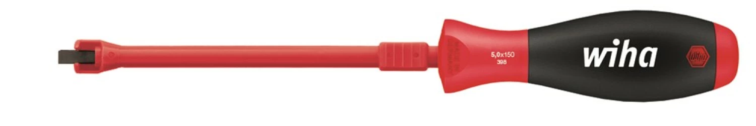 Wiha 398 SoftFinish Schroevendraaier met vasthoudfunctie - Sleuf - 4 x 125mm