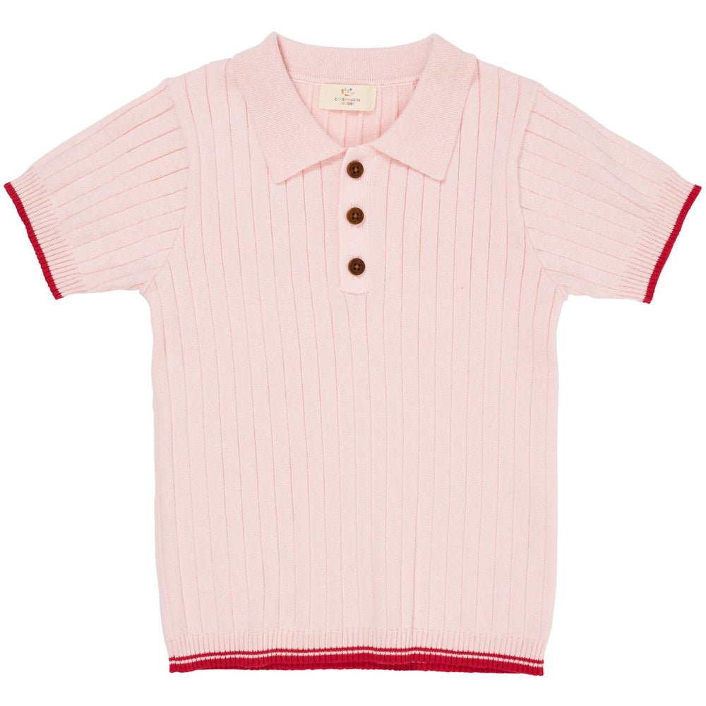 Køb COPENHAGEN COLORS Ballerina/Berry Comb. Rib Strikket Polo
