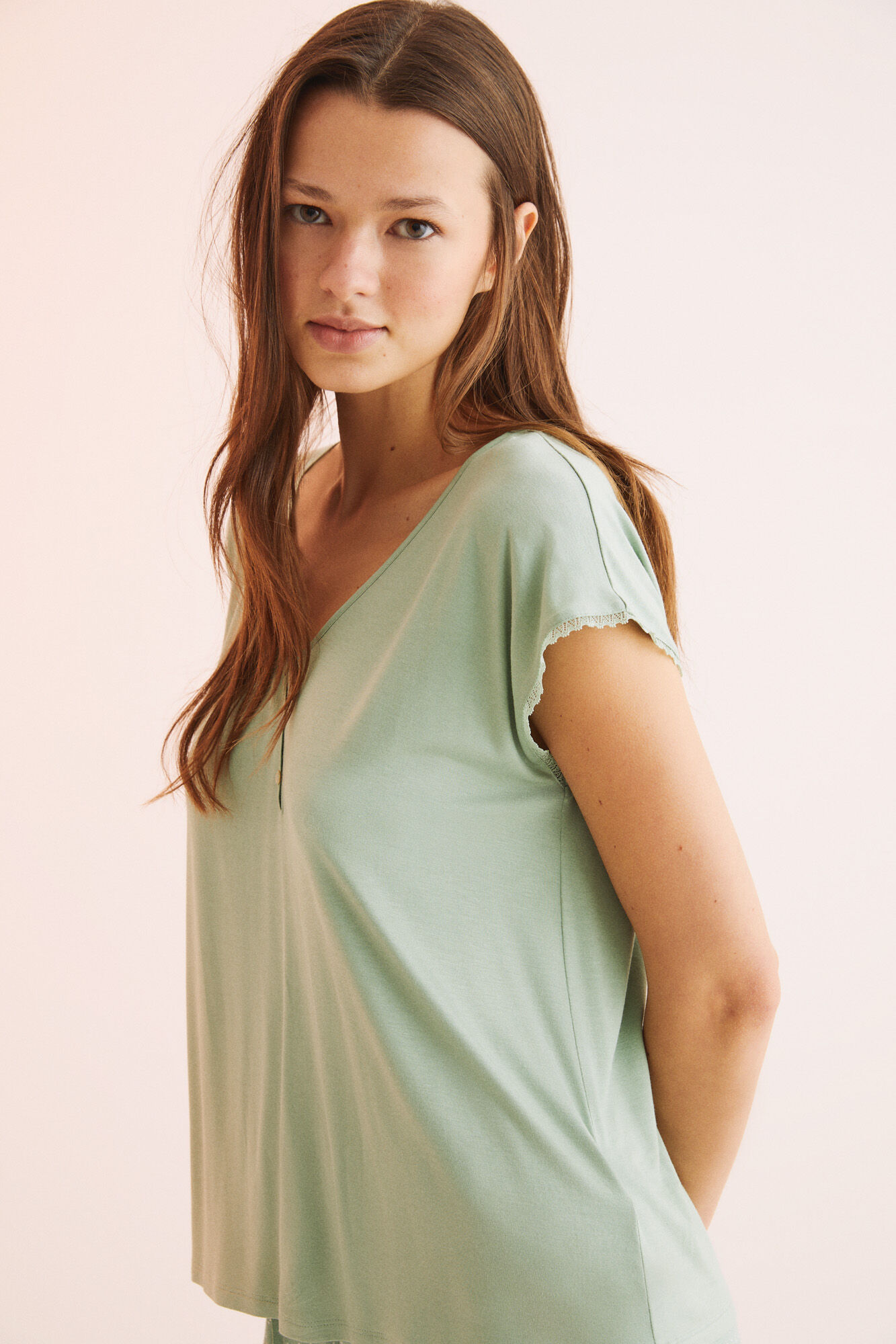 Pijama comprido verde - verde