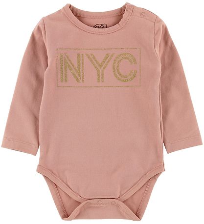 Petit by Sofie Schnoor Body L/æ - NYC - Pink m. NYC/Gimmer