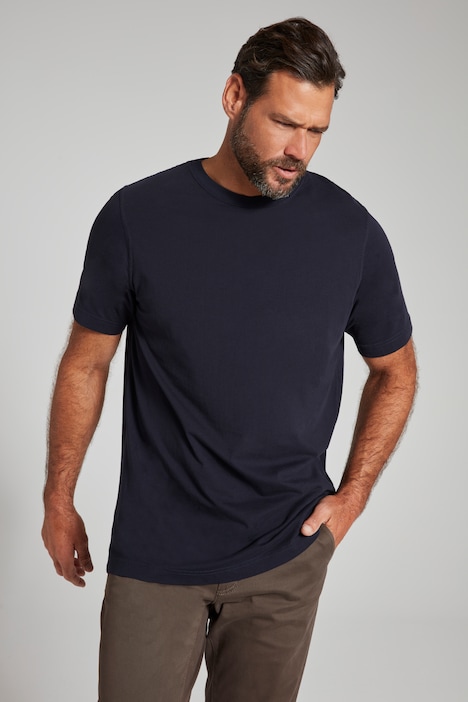 T-Shirt, Basic, Rundhals, gekämmte Baumwolle, bis 8XL