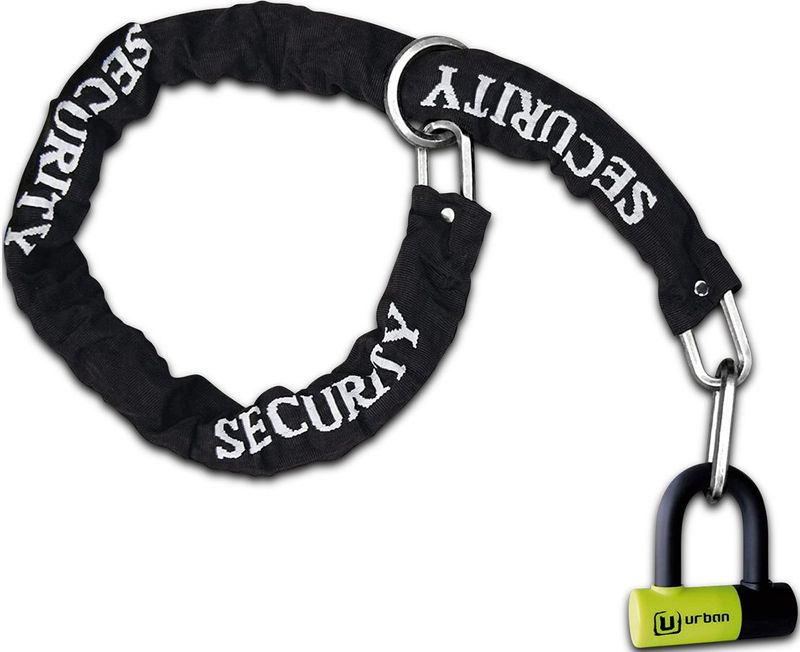 Urban Security - Mini Ur59 U-lock + 120 Kettingslot - Zwart - Gehard Staal