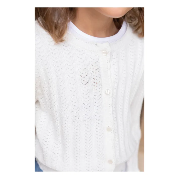 Tartine et Chocolat Cardigan en Maille | Blanc