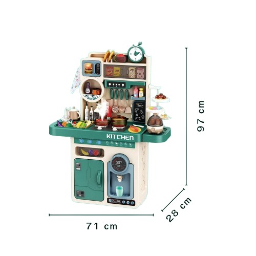 Coemo Kinderküche Tony Spielküche TÜRKIS mit viel Zubehör
