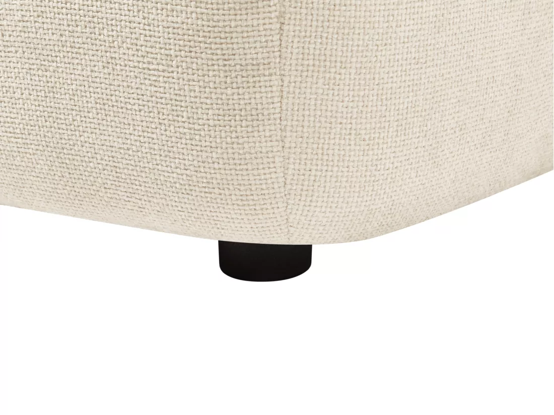 Canapé 2 places dossier avance-recule en tissu texturé beige APOLIU
