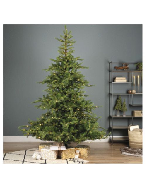 Everlands Kunstkerstboom Grandis Fir - Kerstboom - Groen Warm Wit 700 led