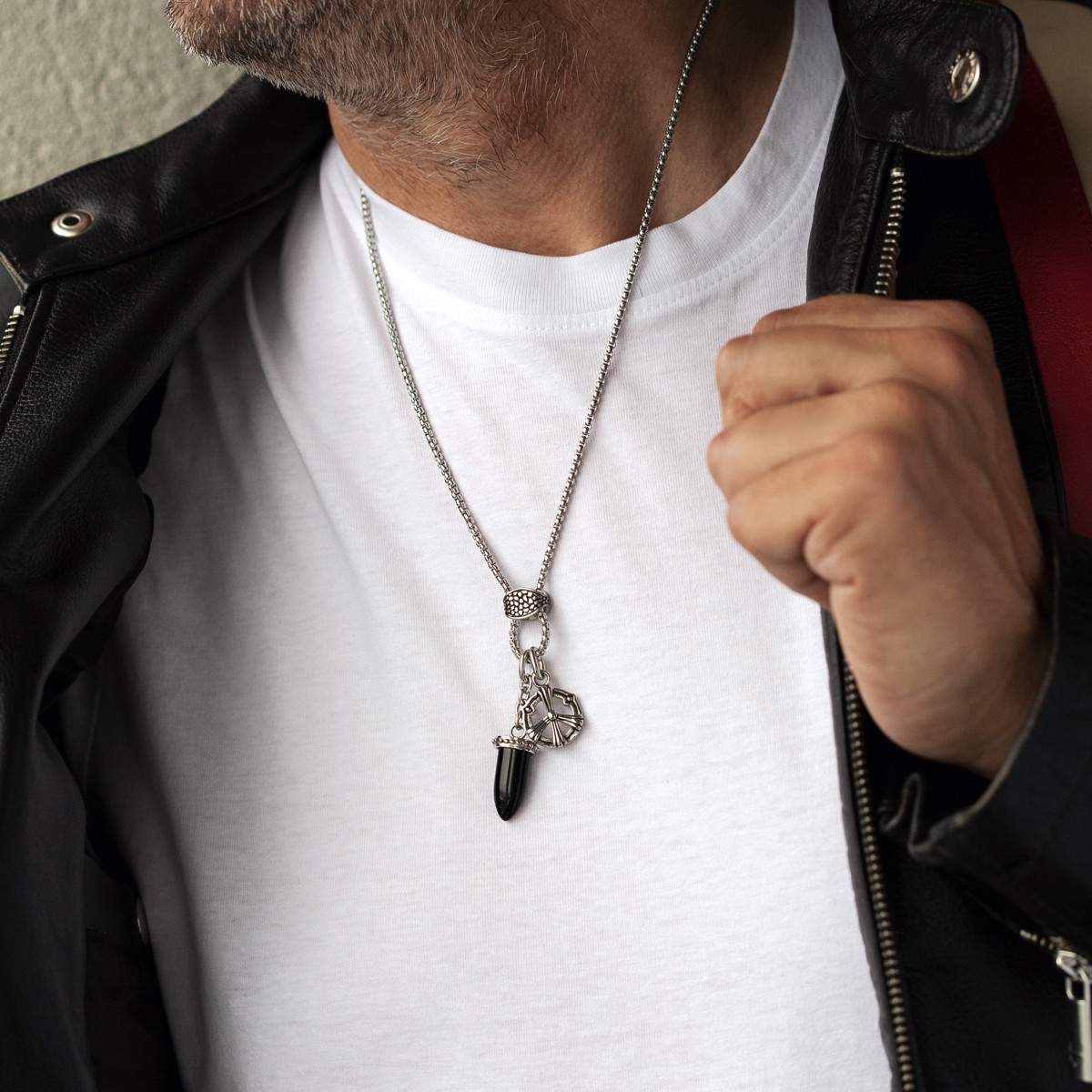 Collier acier 62 cm