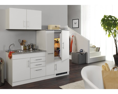 Held Furniture Enkele keuken met apparatuur Toronto 190 cm wit mat gedemonteerd 782.1.6513