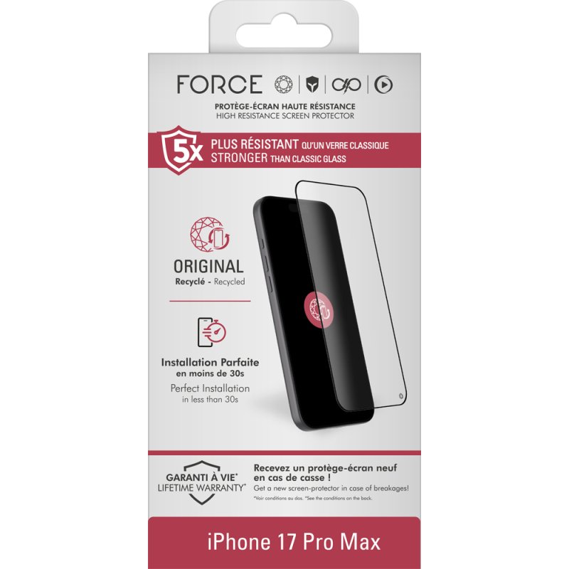 BIG BEN FGOGIP17PMORIG écran et protection arrière de téléphones portables Protection d'écran transparent Apple 1 pièce(s)
