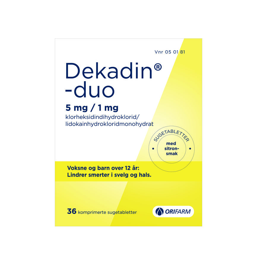 Dekadin-duo sugetablett med smak av sitron