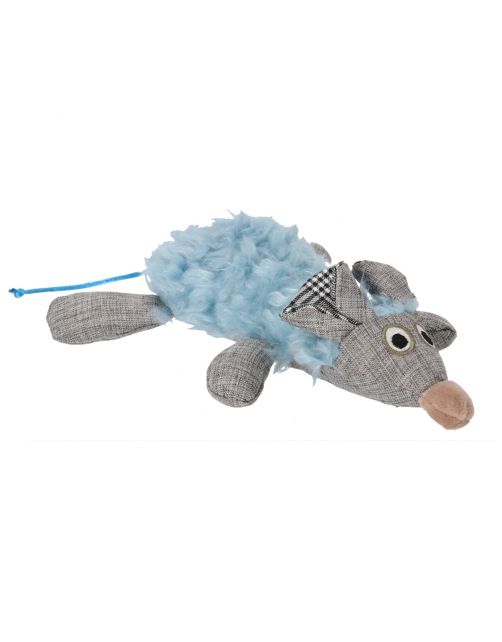 Adori Speelgoed Fluff Bigmouse - Kattenspeelgoed - 34x17x7.5 cm Blauw