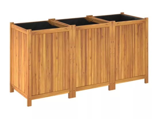 Jardinière bac lit surélevé bois marron 150 x 50 x 75 cm 02_0038122