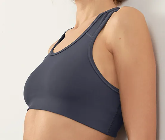 Sport-Bustier, rauchblau