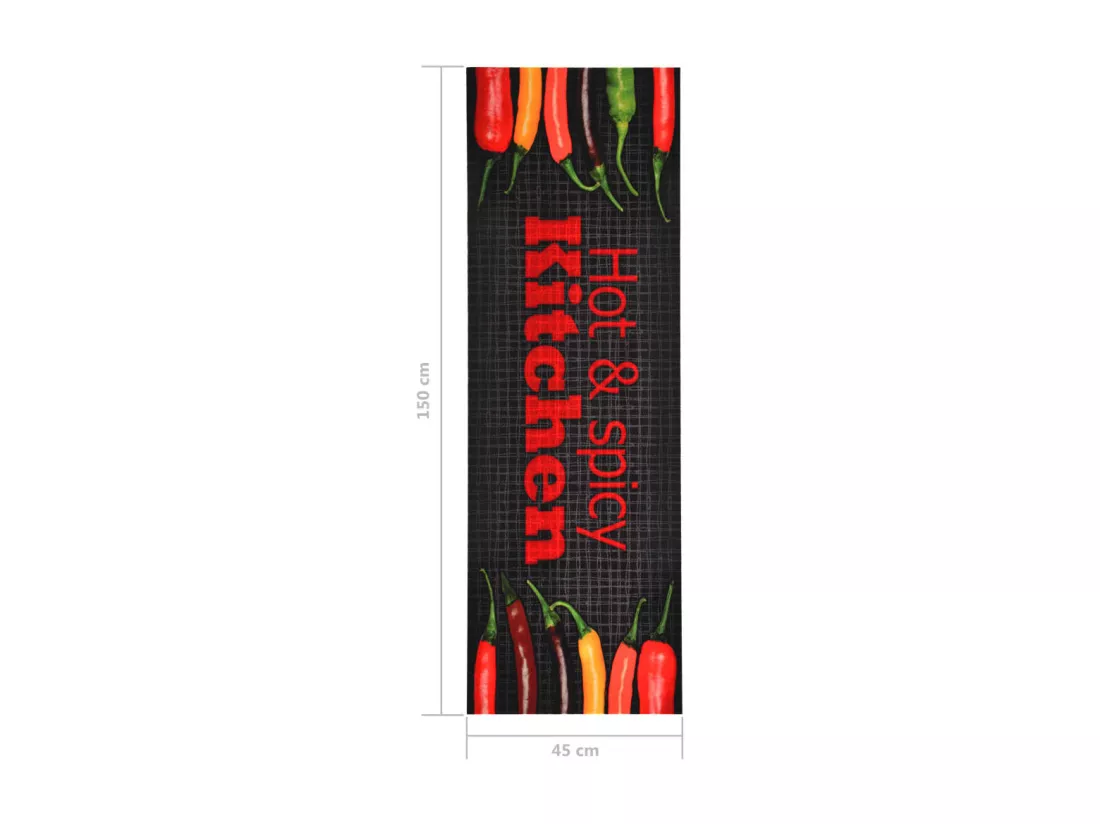 Tapis de sol de cuisine lavable Hot&Spicy 45x150 cm