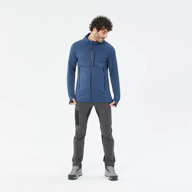 Decathlon Quechua - Jaqueta de lã para caminhadas com capuz Quechua MH520 para homem