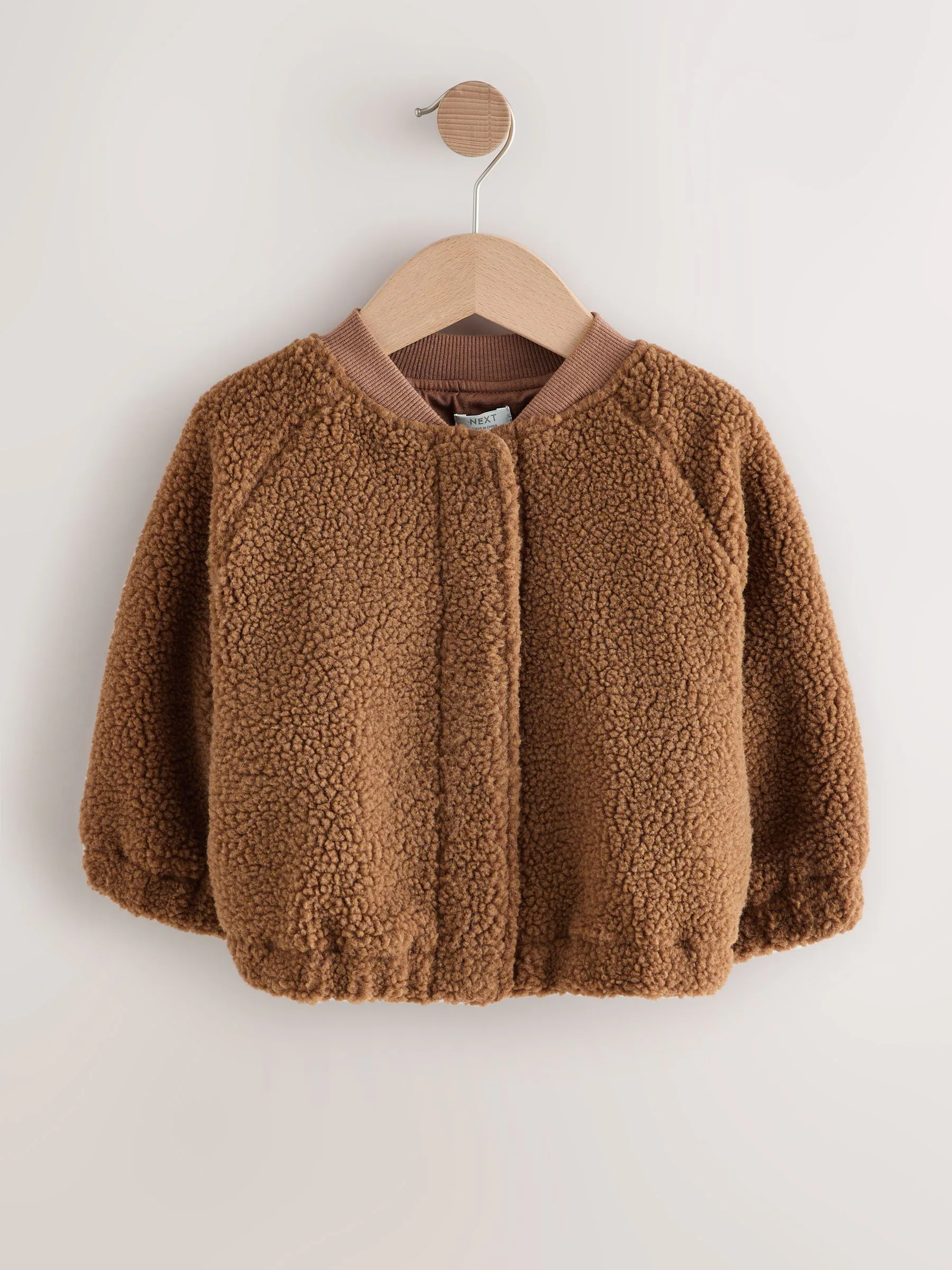 Bruine teckel - Borg - Fleece bomberjack (3mnd-8jr)