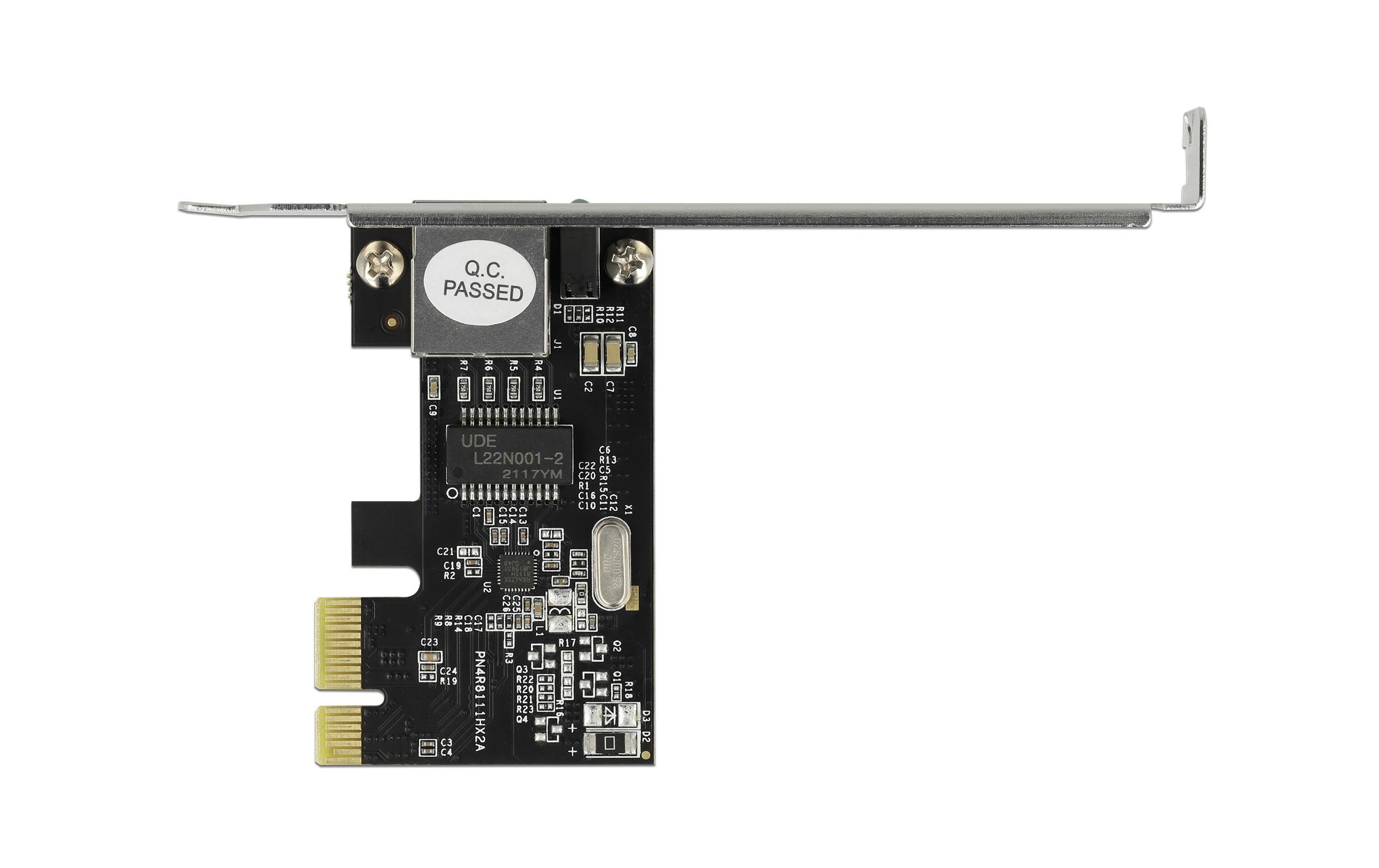 Netzwerkkarte RJ45 Gigabit PCI-Express x1Delock PCI Express x1 Karte 1 x RJ45 Gigabit LAN RTL8111