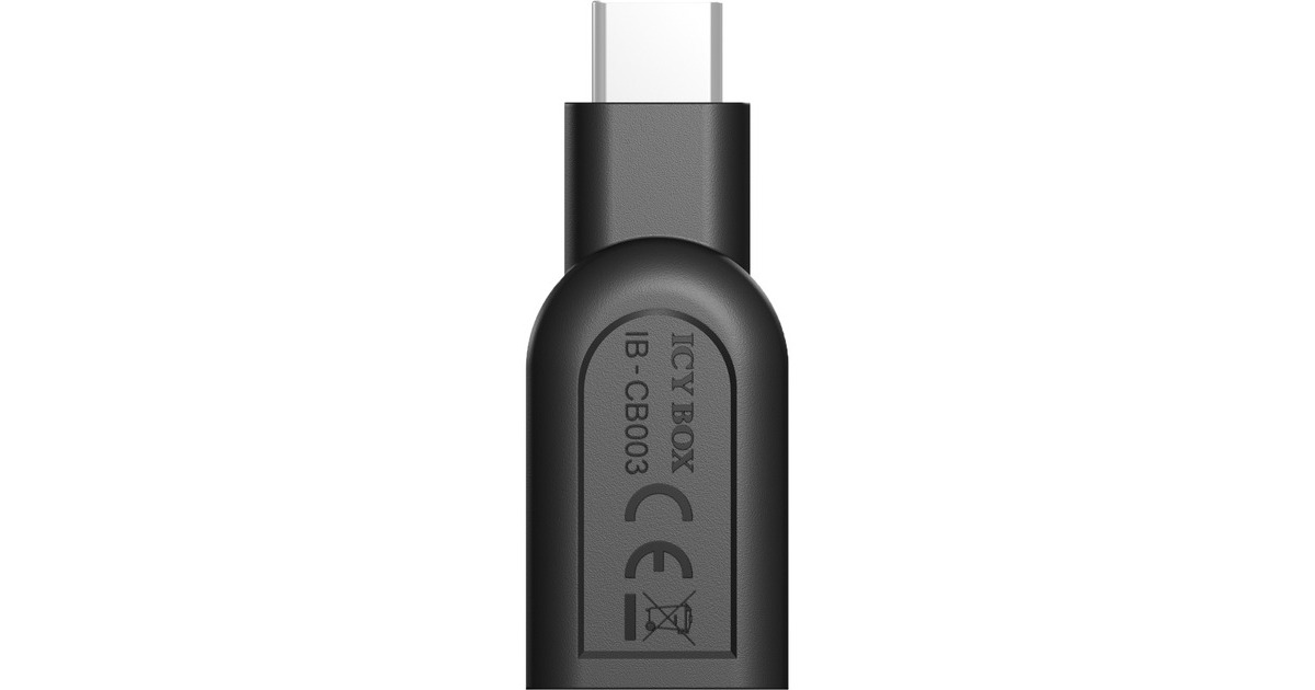 ICY BOXIB-CB003 USB 3.0 Type-C plug naar USB 3.0 Type-A adapter  (Zwart)