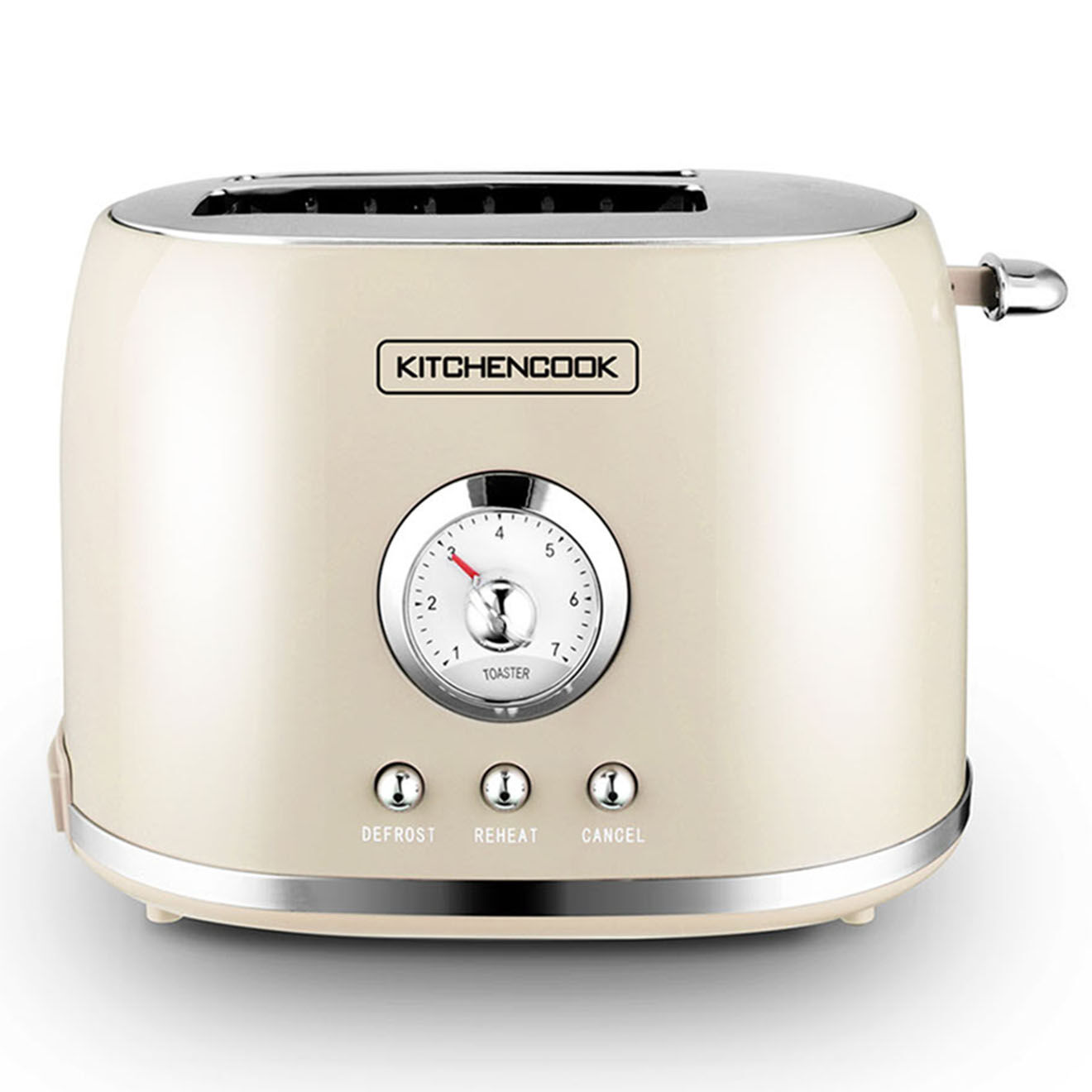 Kitchencook Grille-pain Style rétro beige - 47.5x36.5x48 cm