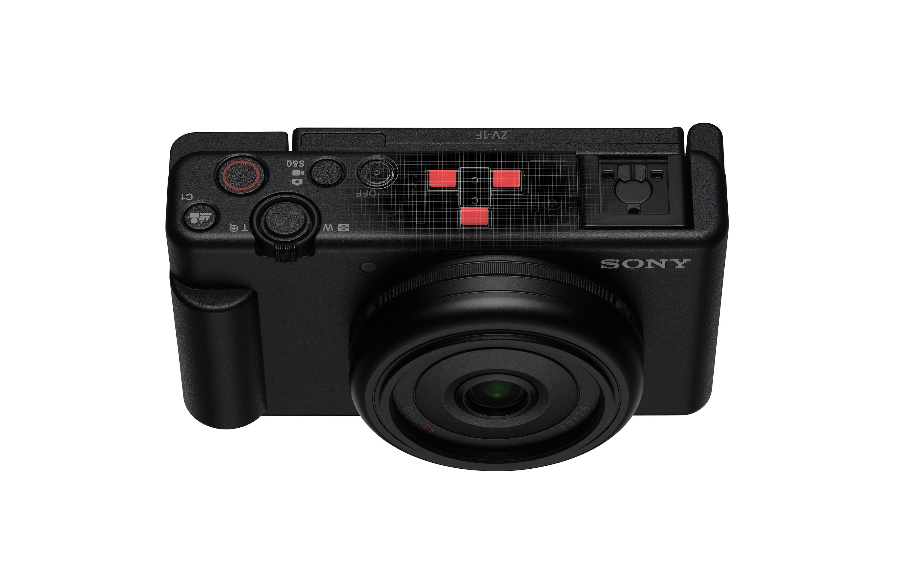 Fotokamera ZV-1F<br>Vlog-Kamera ZV-1F | Digitalkamera (verstellbares Display, 4K Video, Zeitlupe, Vlog-Funktionen) – Schwarz