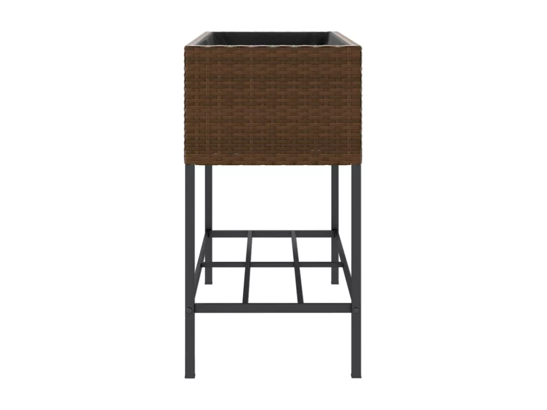 Jardinière bac lit surélevé résine marron 90 x 40 x 75 cm 02_0038416