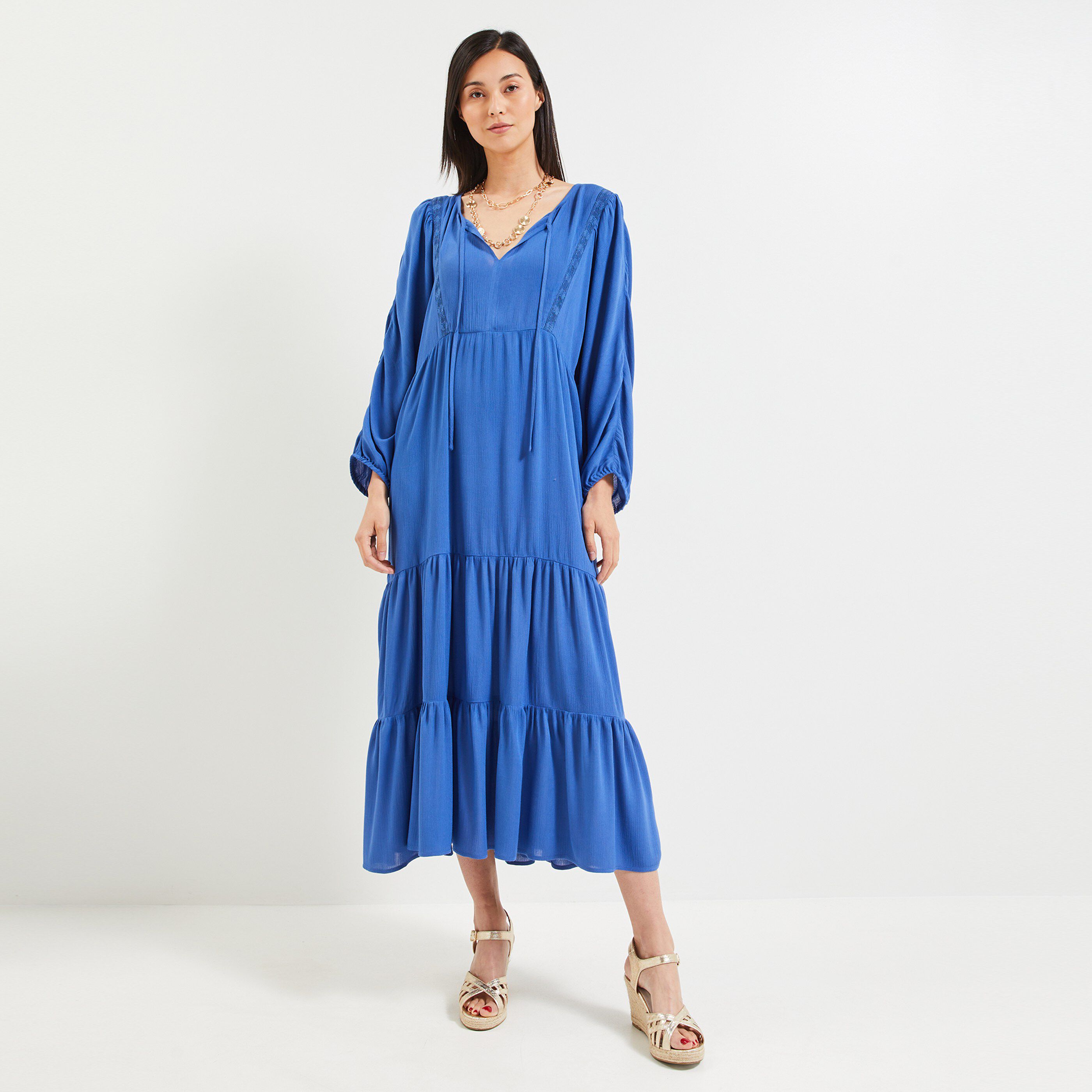 Robe longue femme - BLEU