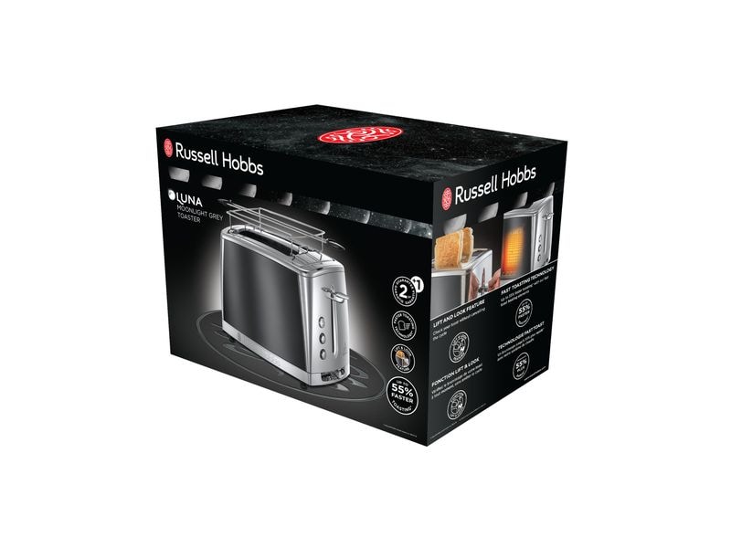 Russell Hobbs Toaster Luna Moonlight Grey 2-Scheiben-Toaster