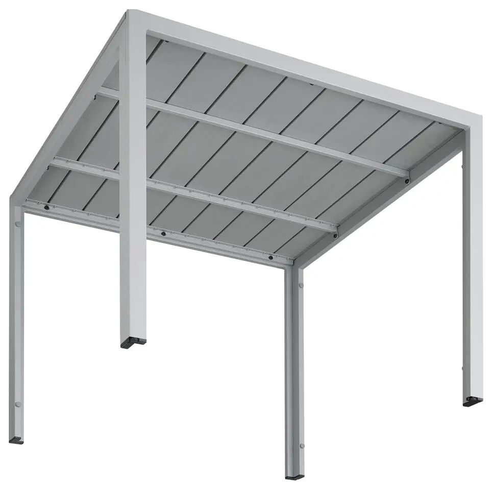 tectake Aluminium tuintafel Maren met in hoogte verstelbare poten 90x90x74,5cm