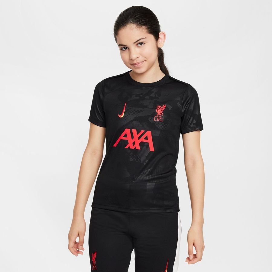 Liverpool T-shirt d'Entraînement Dri-FIT Academy Pro Avant-Match 3ème - Noir/Jaune/Rouge Enfant
