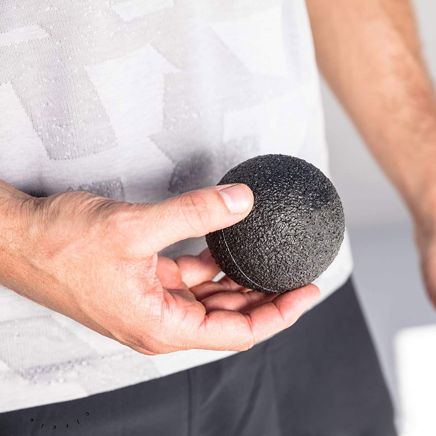 (Ø80mm) Multifunktionale Faszienkugel Fitness Massage Ball - Schwarz