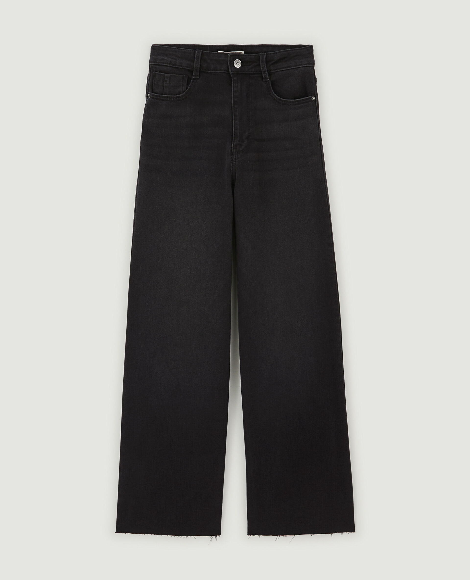 Jean wide taille haute - Noir