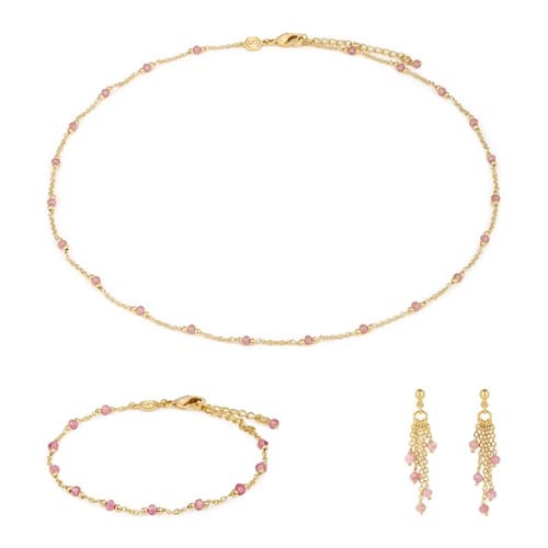 Parure elyssa en pierres tourmaline