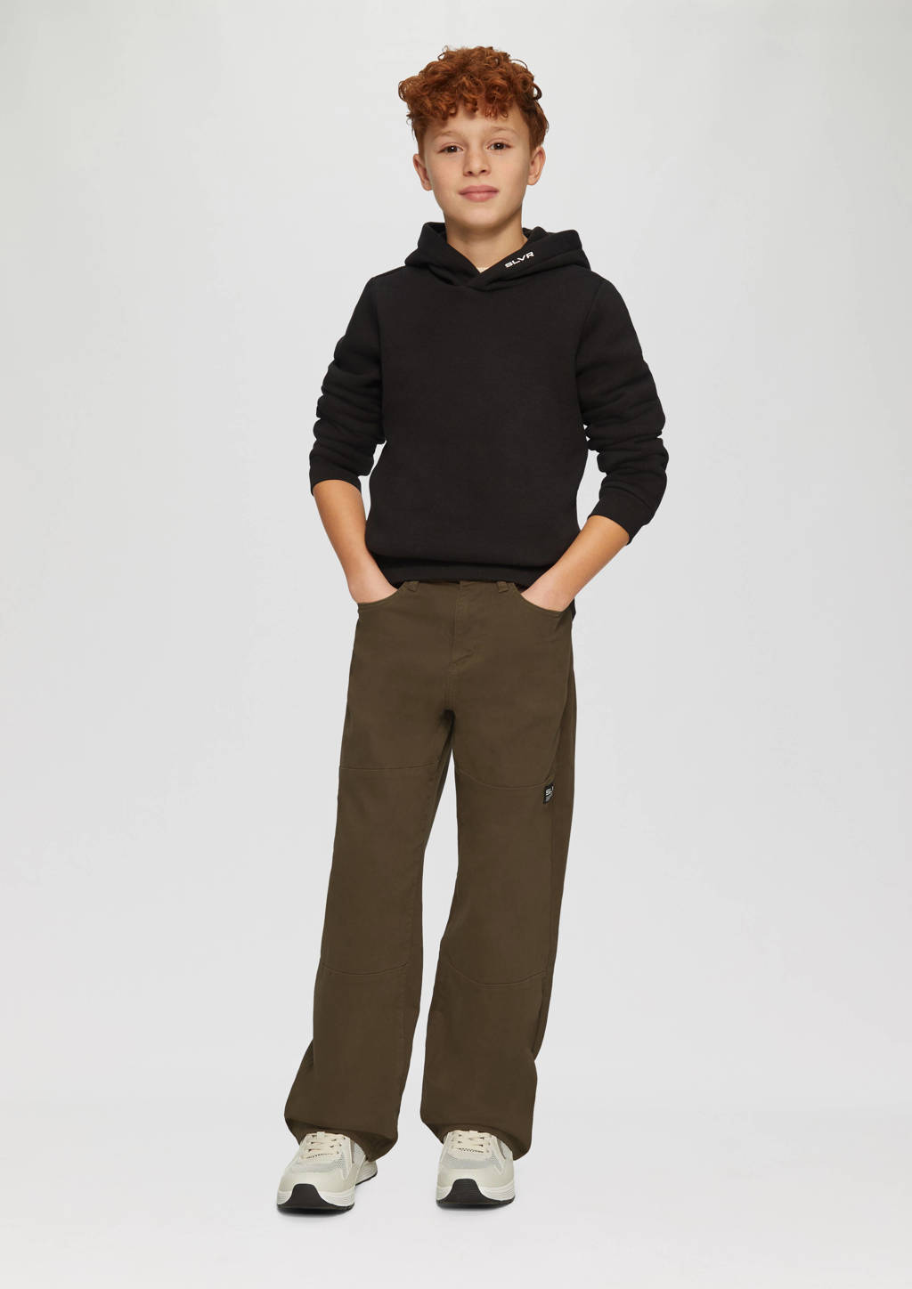 s.Oliver straight casual broek bruin
