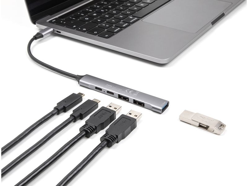 Delock USB-Hub 10 Gbps 4 Port – slim USB Hub
