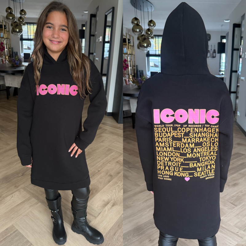The ICONIC dress - zwart