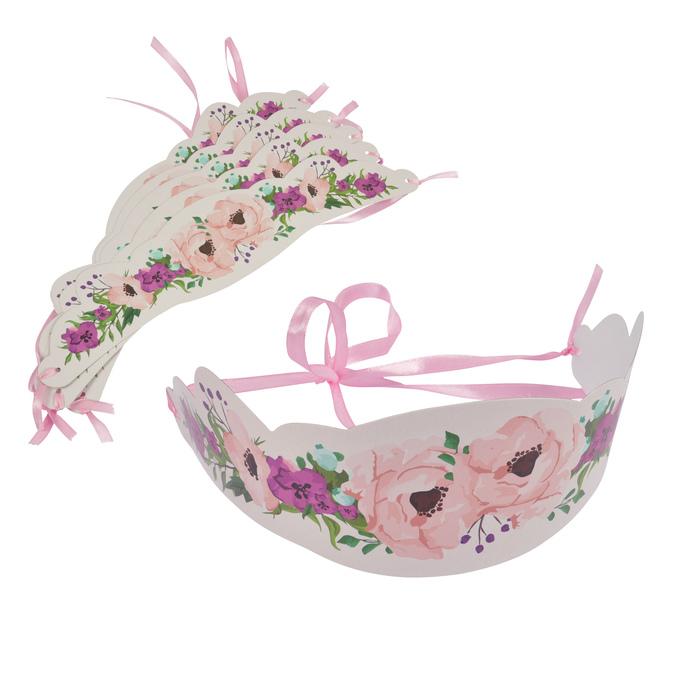 SET 6 COURONNES DE FLEURS PAPIER BOHO CHAT